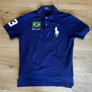 Ralph Lauren Blueish Purple  Big Pony Polo Shirt